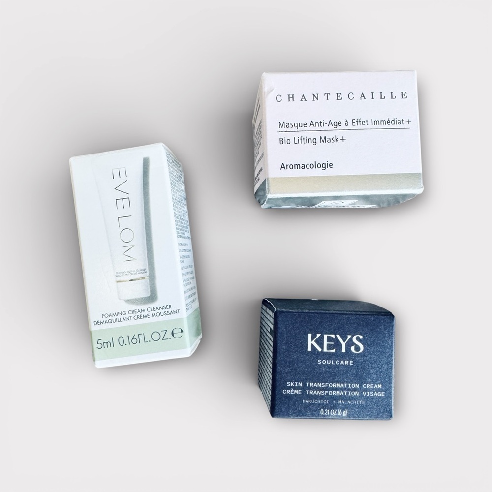 Skincare Travel Size Trio Eve Lom Chantecaille Keys Soulcare
